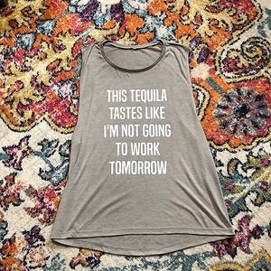 🎈Gray Tequila Novelty Hi-Lo Tank